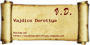 Vajdics Dorottya névjegykártya